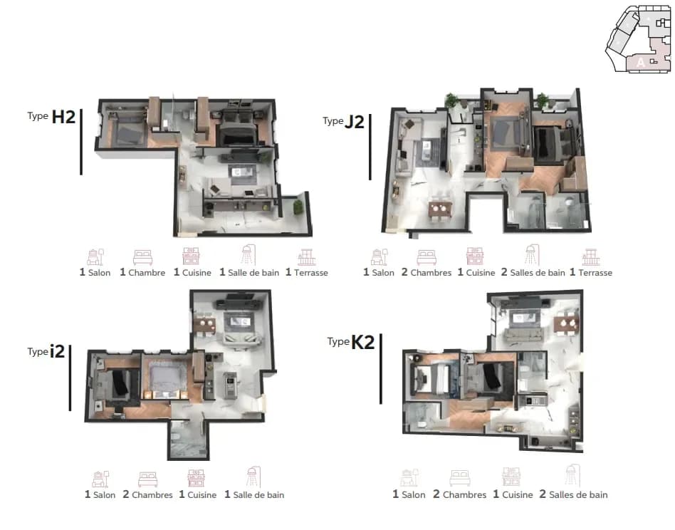 Type: H2, I2, J2, K2