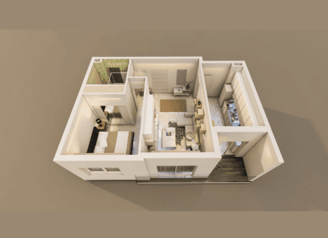 Studio 39 m² - 64 m²