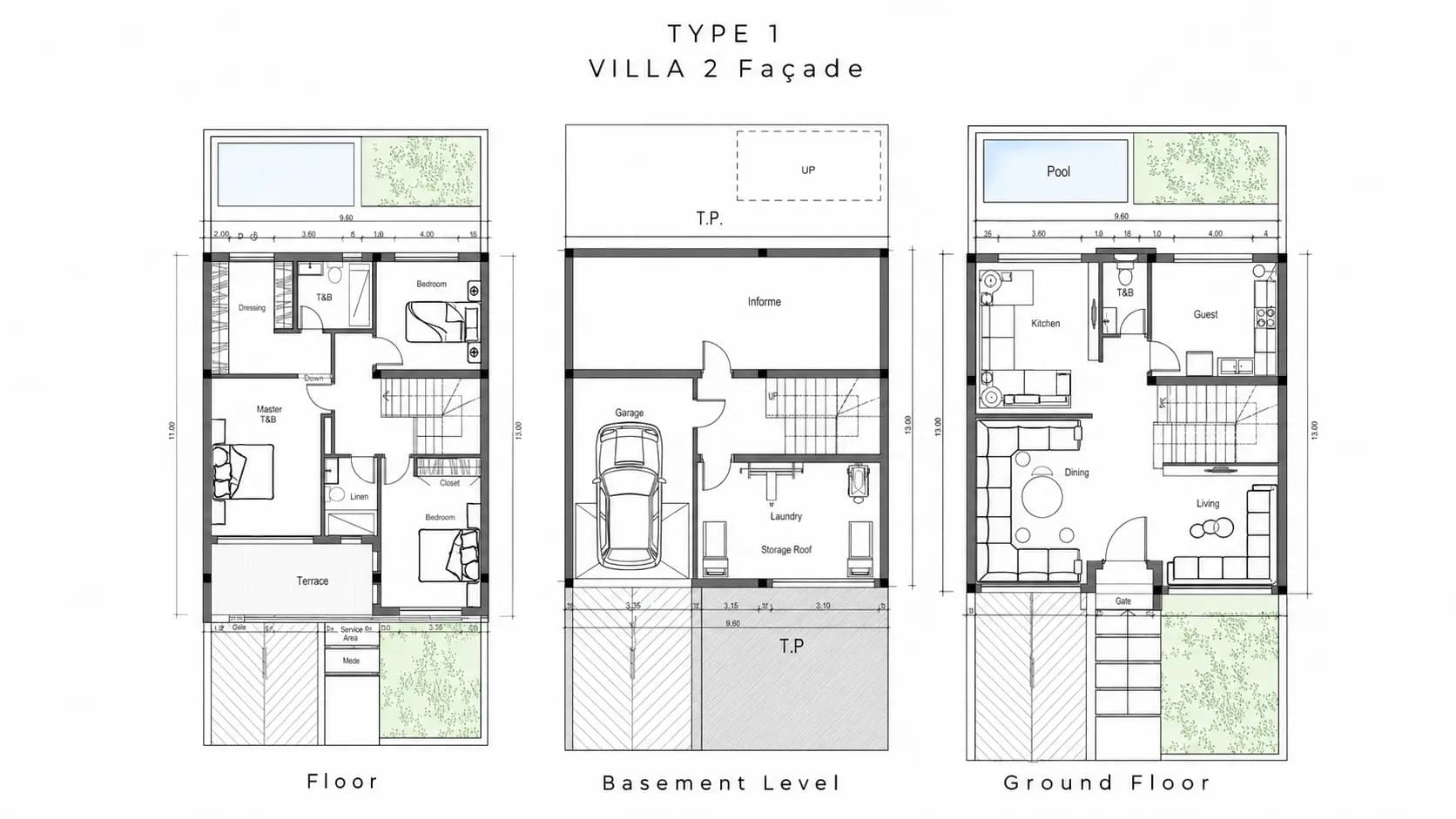 Type 1 Villa 2 Façade