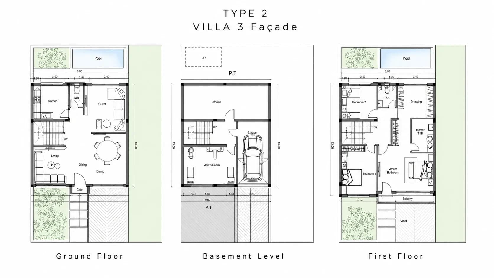 Type 2 Villa 3 Façade