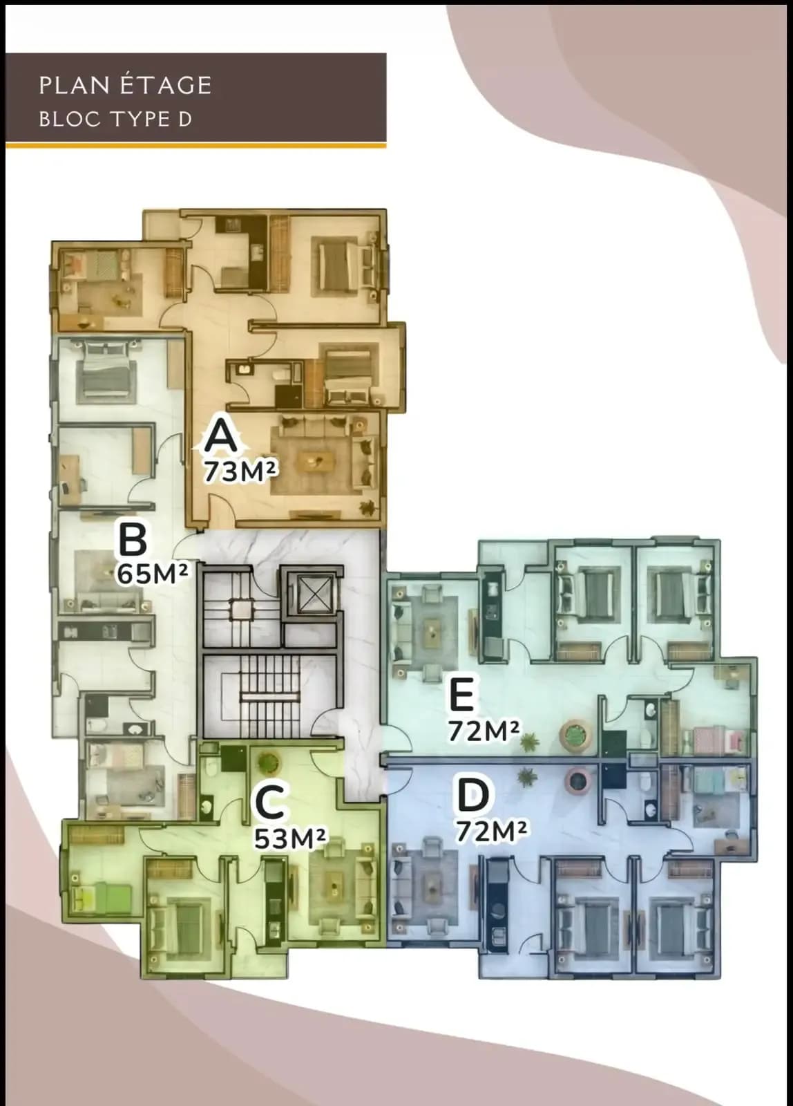 BLOC D Etage 1-2-3-4 